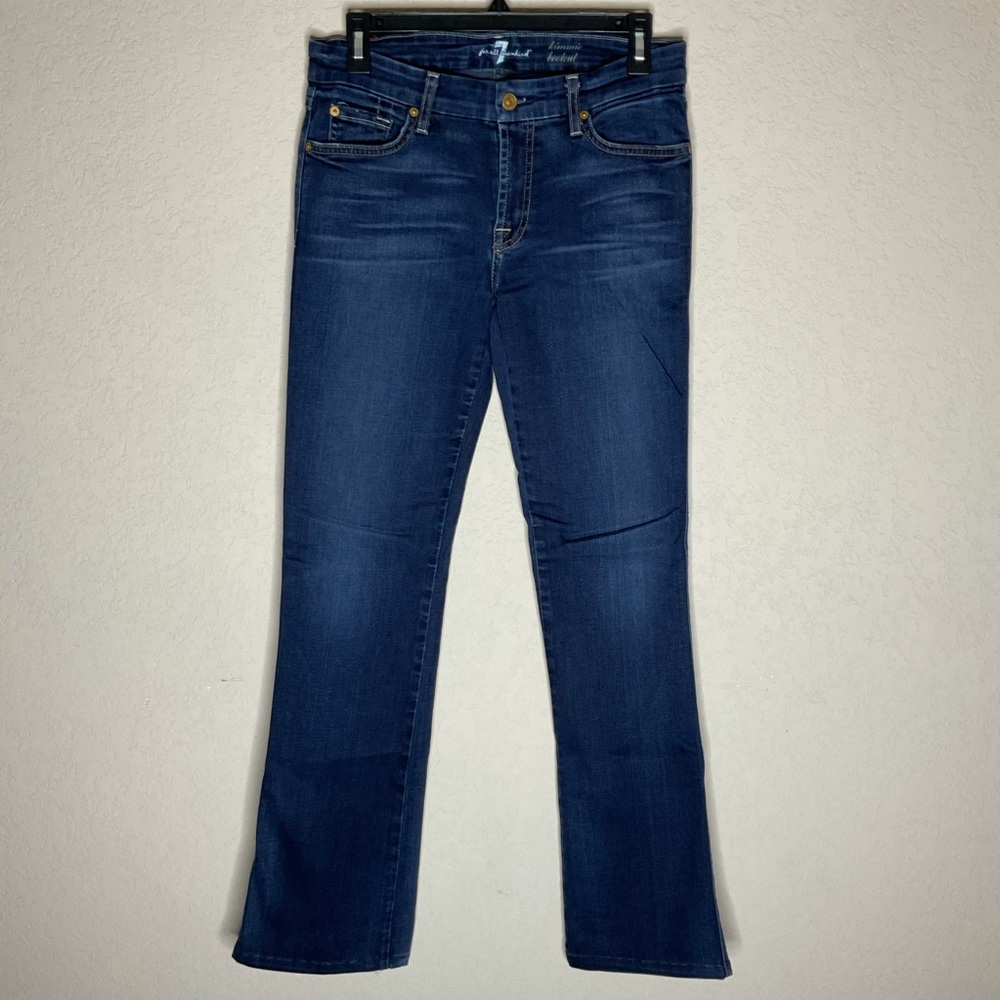 7 For All Mankind Women's Blue Boot Cut Jeans